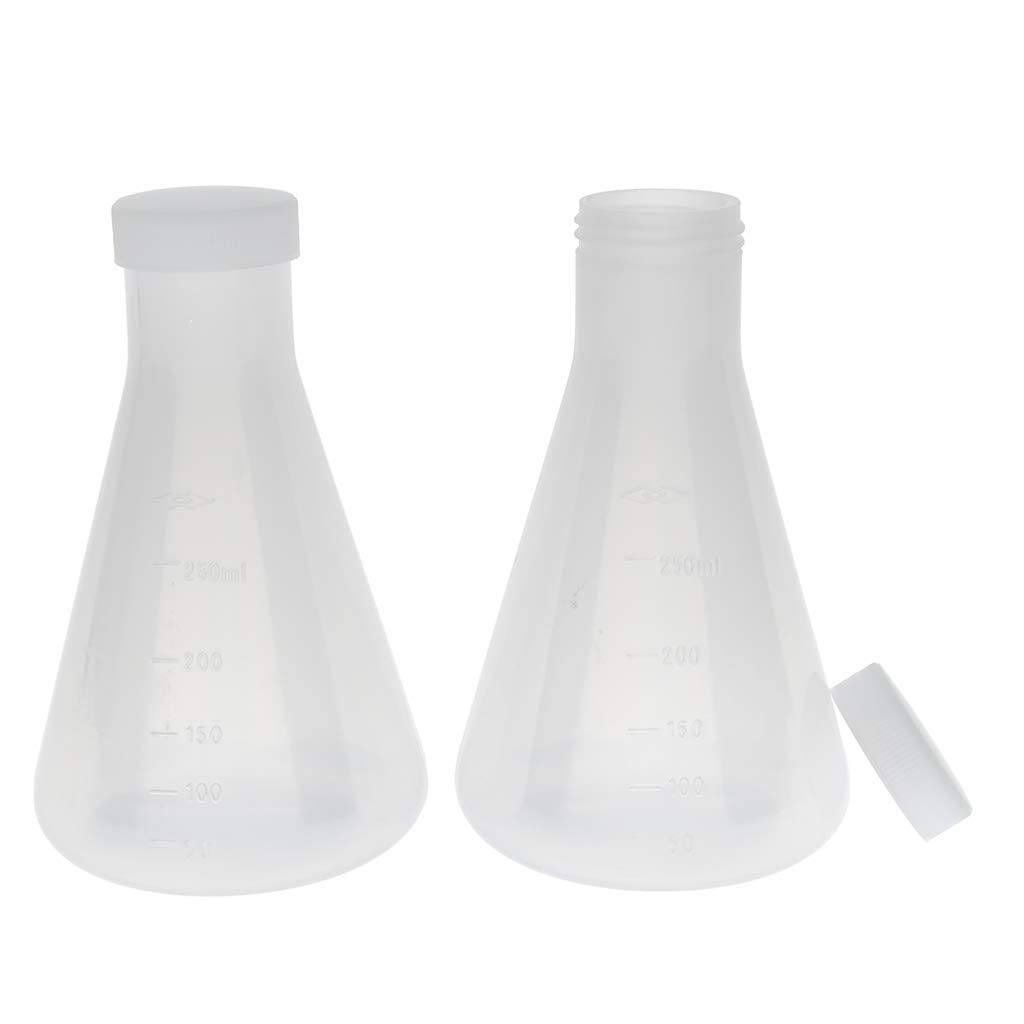 Matraz Cónico Graduado de Laboratorio 250 ml Plástico Pared Gruesa