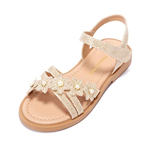 Image of PANDNAINJIA Girls Sandals Open Toe Toddler Kids Dress Summer Shoes