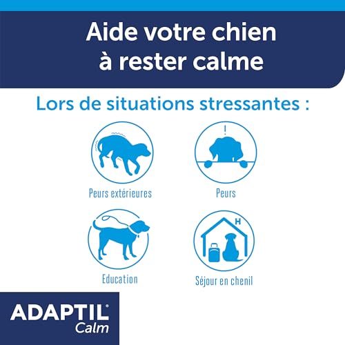 ADAPTIL Coleira calmante de feromônios para cães médios e grandes. Tamanho máximo ajustável do pesco