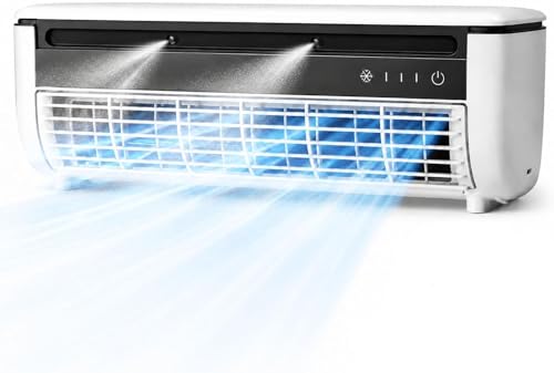 Ventilador portátil para mini aire acondicionado split de pared con nebulización blanca 2