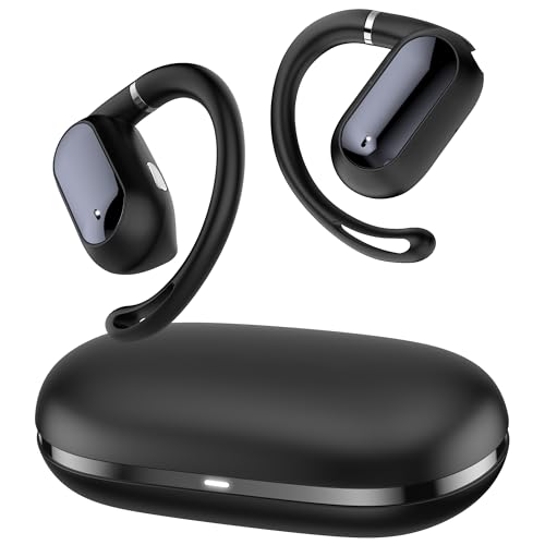 Image of Oraolo Open Ear AC322 Wireless Earbuds, Bluetooth 5.4 Headphone, 36H Playtime, IPX5 Waterproof, Open-Ear Design with Adjustable Ear Hooks, Secure Fit for Running & Workout, Clear Calls White