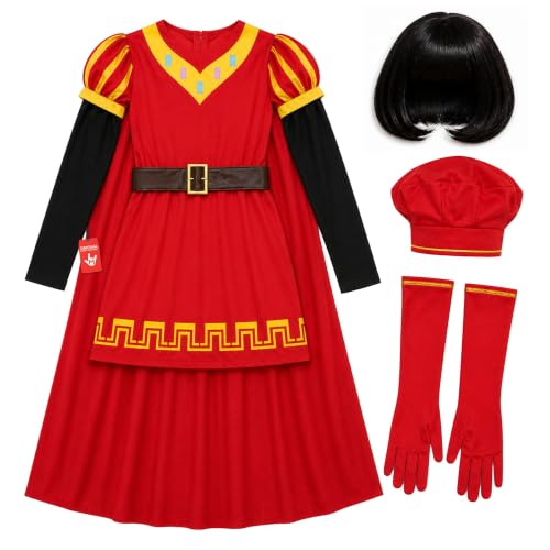 Morph Red Fairytale Lord Costume Men With Wig Funny Halloween Costumes For Men Movie Character Costumes Adult L