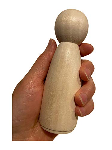 Ellipticus Valley Unfinished Wooden Peg Dolls,4.72 inch peg Doll,Peg Toy,Giant Size peg People,Doll Bodies,DIY Wood Craft,Valentines Day Gift,,Party Activities,120mm