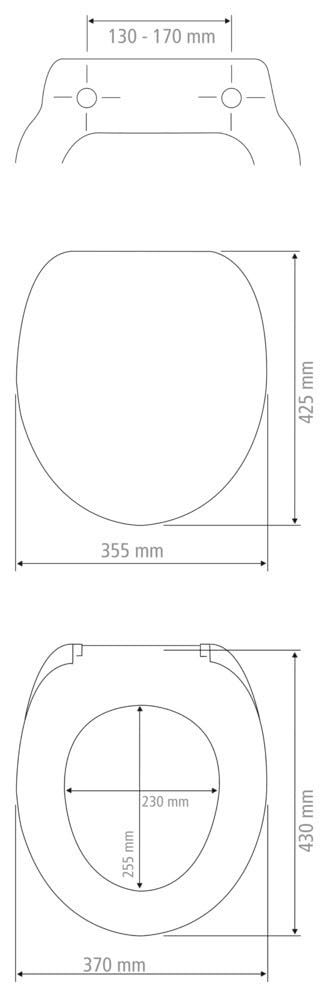 WENKO Asiento de WC Aira, tapa de váter de fibras de madera, certificación FSC, fijación de acero inoxidable y tapa con motivo geométrico en estilo art déco, (An. x P): 35,5 x 42,5 cm, multicolor
