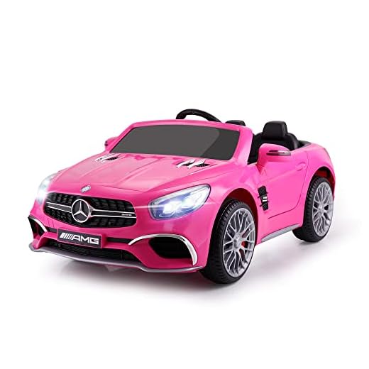 TOBBI Licensed Mercedes Benz 12V Kids Ride On Car with Remote Control MP3 Pink