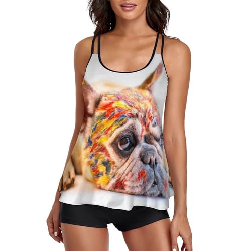 Ensembles Bikini Carlin Peinture Multicolore Design Original Femme