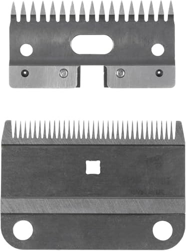 Lister A2F/AC Fine Blades - Professional Animal Clipper Blade Set - 1.4mm Length Hair - Horses Alpacas Cattle Pigs & Sheep - Works with Eclipse Star Legend Liberty & Fusion Clippers - 258-11850
