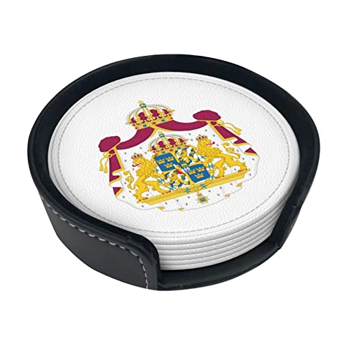 Grand Blason de Suède Rond en Cuir sous-Verre Anti-Taches et Anti-brûlure protéger Le Bureau 6 pièces 4in