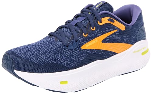 BROOKS Herren Ghost Max Sneaker, Crown Blue/Black Iris/Marigold, 43 EU