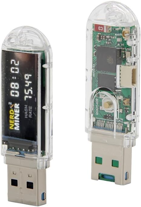 CEDER - Nerdminer V2 Mining Bitcoin BTC Miner leicht BTC Nerd Miner fertig montiert (Lottery Miner)...