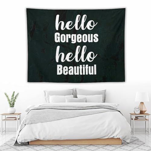 Tapiz de pared Hello Beautiful para dormitorio, arte textil que alegra tu hogar 4