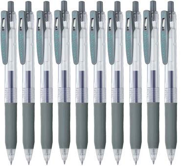 Bolígrafo Zebra Sarasa Clip Gel 0.4mm Tinta Gris Pack 10 miniatura 1
