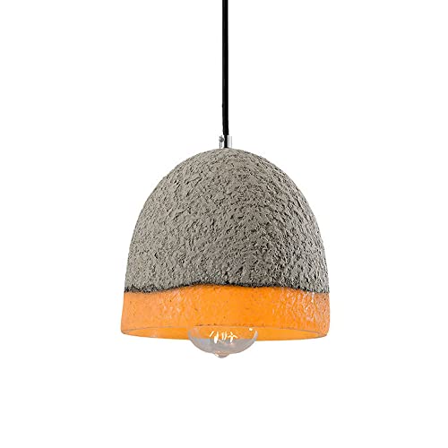 Luz colgante de hormigón gris E27 lámpara creativa vintage para techo de comedor 2