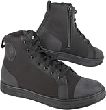 Modeka Pierce - Botas de moto con cremallera, Negro , 44 EU