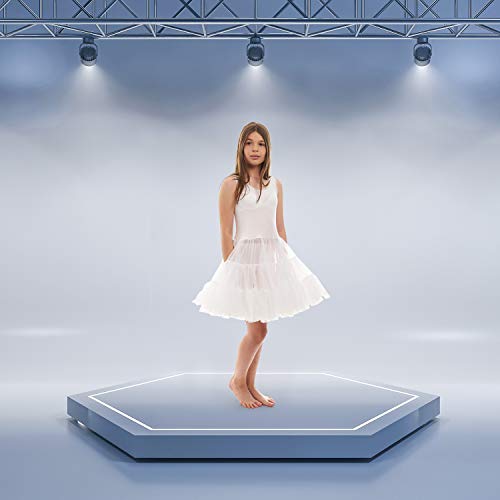 Miss Model Candyland Petticoat Dress for Girls - Underdress and Kids White Full Slip Poodle Skirt Perfect for Formal Dress4