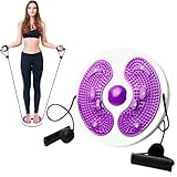 Twist Waist Disc Balance Board mit Kordelzug, Multifunktion Fitness Drehscheibe Waist Wriggling Plate Fitnessgeräte, Widerstandsbänder Massage-Fußsohle Heimfitnessgeräte, Aerobic-Übungen Fitness-Zubeh