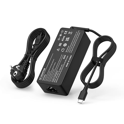 65W Chargeur USB C pour Lenovo ThinkPad T480 T490 T495 T580 T590 L380 L390 L480 L580 E480 E580 E590 X280 X380 Yoga Type C Ordinateur Portable Adaptateur