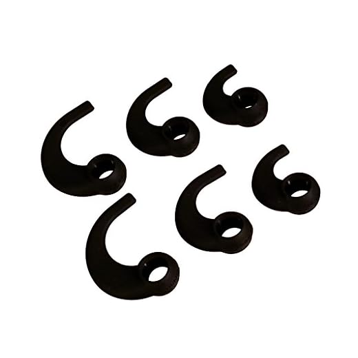 Far End Gear BudLoks Earphone Sport Grips for in-Ear and Ear Canal Earbuds, Black