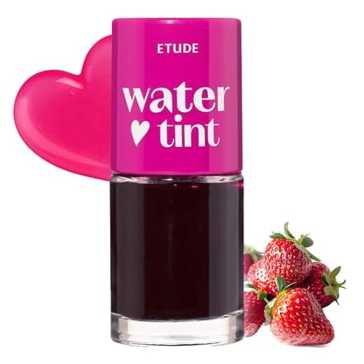 Etude House Dear Darling tinte de agua Strawberry Ade (21AD) | Tinte de labios de color vivo brillante con extracto hidratante de granada y pomelo para hidratar tus labios