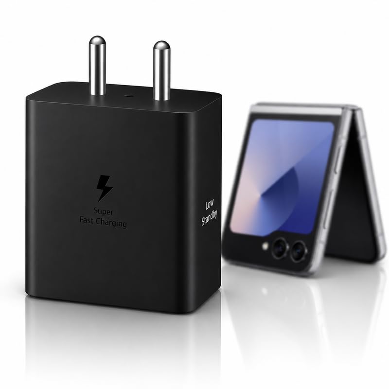 Image of 45W Superfast Charging Adapter Compatible with Samsung Galaxy Z Flip 6 and S22 /S23 /S24 /S25 /S26 /S8 /S9 /S10 (Plus| Edge| Ultra| FE) 45watt PD Type-C Quick Charger Adaptor for USB C Type Devices