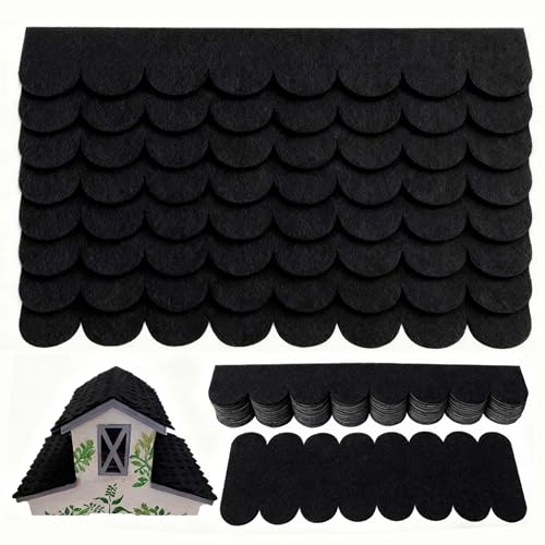 32 STK selbstklebende Dachpappe für Vogelhaus, Dachschindeln in Schwarz (30x5cm & 30x11cm) – für Nistkasten, Insektenhotel, Hasenstall, DIY-Vogelhäuschen, Hundehütte & kreative Holzprojekte