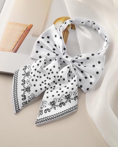 Image of AWAYTR Ladies Adjustable Pre tied Bowtie - Solid Color Bow Ties for Women