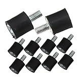 Cabilock 10stücke Schwingungsisolatoren Aus Gummi Stoßdämpferpolster Runde Antivibrationsisolationspolster Mechanische Schwingungsdämpfer Für Maschinenvibrationen Und Lärmkontrolle