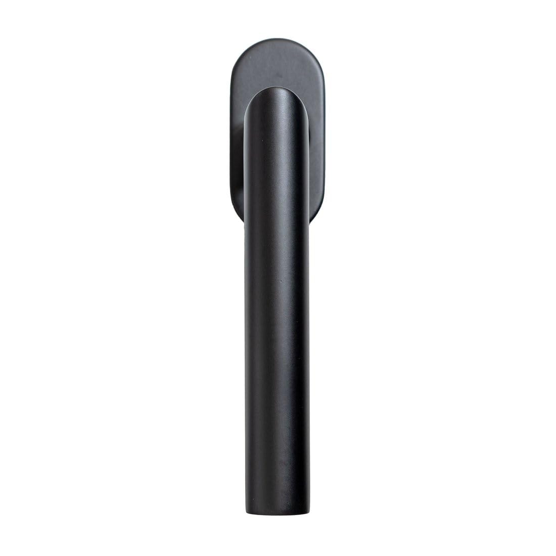 FELGNER poignées de fenêtre Como | de haute qualité | rosace ovale | bouton rotatif | résistant à la corrosion | Pour chambre d'enfant maison et appartement | Sécurité des fenêtres | noir
