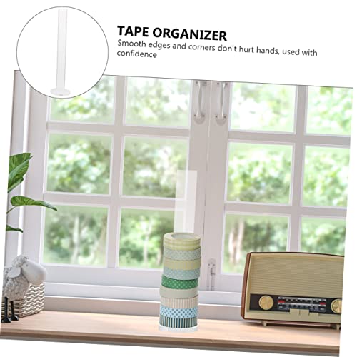 Nuobesty AK33W1276S3QN Tape Holder Table Top Shelf Stand Tape Rack Decorative Tape Organizer Removable Tape Tabletop Accessories Watch Stand Desktop Shelf Tabletop Shelves Hat Display Rack Acrylic thumb #8