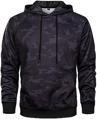 Aotorr Sweat Homme à Capuche Couleur Unie Sweat-Shirt Manches Longues