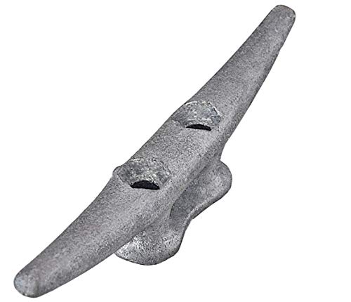 Qpuro 6 Inch Dock Cleat - Hot Dipped Galvanized Cast Iron Boat Cleats, Rope Cleat, Boat Dock Cleats- Ideal For Marine, Deck, Nautical Decor (5-Pack) #TOP6