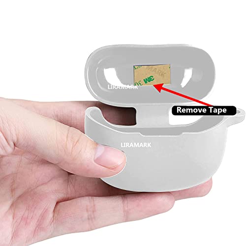 Image of LIRAMARK Shockproof Protective Silicone 360 Cover Case with Buckle Designed for Anker Soundcore R100 (White)