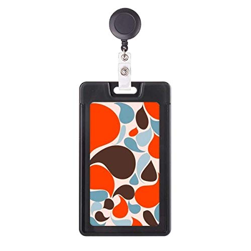 Porte-badge rétractable gouttelettes colorées avec enrouleur robuste pour carte