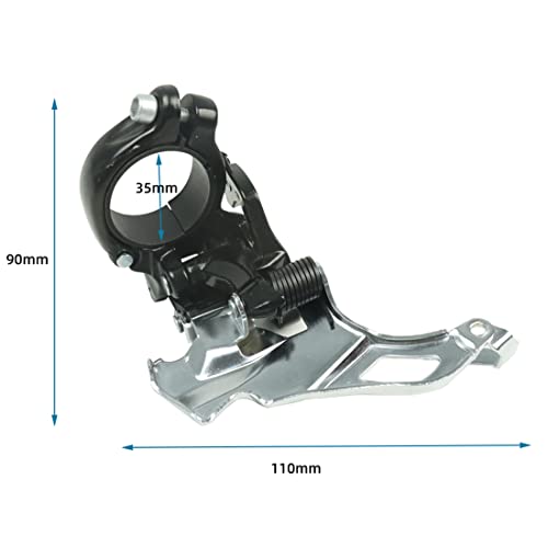Front Bike Derailleurs 3 Speed Clamp On Top Bottom Pull Front Derailleurs Compatible With Top Or Bottom Routing For Mountain Bike Road Bicycle Mtb Bmx With Adjust Clamp Size 31.8Mm 34.9Mm #TOP3