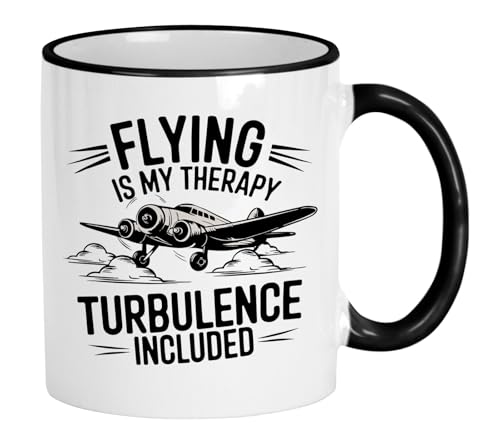 Casitika Aviation Gifts. Funny pilot gifts. Mug for Flight Instructors and Aviation Lovers. 11 oz Ceramic Cup, Great for Birthdays, Flight School Graduation, and Pilot Appreciation. (Therapy)