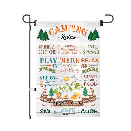 12x18inch Camping Garden Flag Double Sided Polyester Outdoor Decor Camping Flags For Campsite Home Yard Party Decoration (CP1)