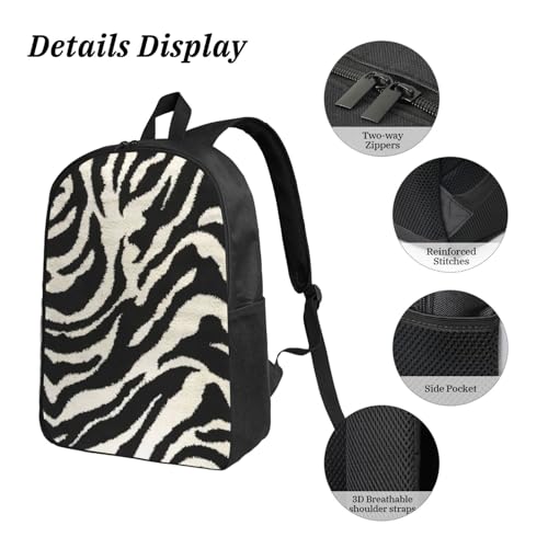 Mochila escolar de cebra EdWal de 3 piezas para organizar libros almuerzo y estuche 5