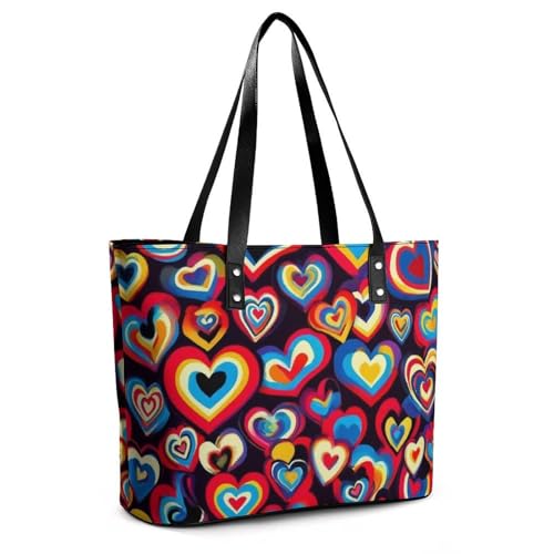Large Casual Soft Leather Purse Fashion Handbags Tote Bag With Zipper miniatura 5
