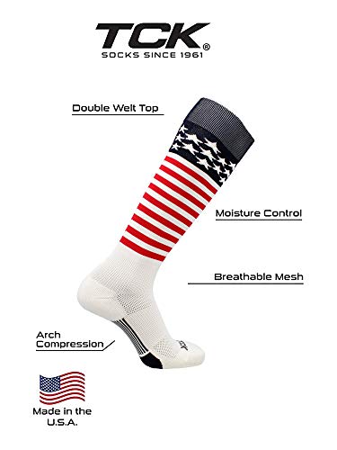 TCK Stars and Stripes USA Flag Baseball Socks3