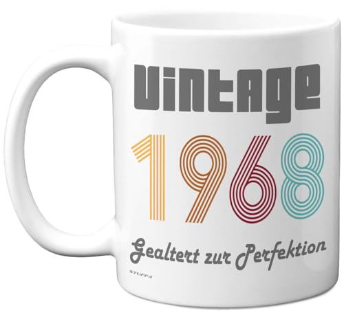 Stuff4 Geburtstagsgeschenke – 'Vintage 1968 Gealtert zur Perfektion' Mug – Geburtstag Retro Mug für Männer und Frauen, 325 ml Premium-Keramiktasse, Spülmaschinenfest Stuff4 Geburtstagsgeschenke – 'Vintage 1968 Gealtert zur Perfektion' Mug – Geburtstag Retro Mug für Männer und Frauen, 325 ml Premium-Keramiktasse, Spülmaschinenfest