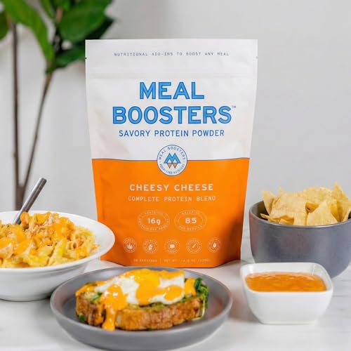 Meal Boosters Savory Protein Powder Supplement | 1520g Complete Protein Meal Enhancer for Cooking & Prep | Collagen Peptides for Gut Joint & Support | Keto Friendly Gluten Free (Cheesy Cheese)