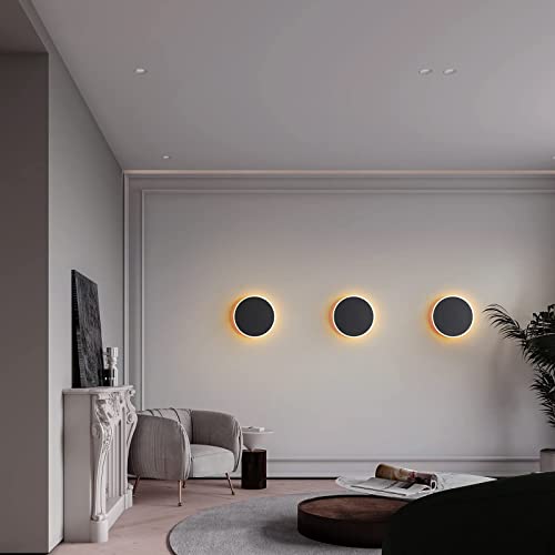 Banmei Led Modern Wall Sconce, Black Metal Acrylic Non Dimmable Wall Lights, Unique Style 10W Indoor Wall Lamp,Touch Sensitive Light,3000K Warm White Sconces Wall Lighting For Bedroom 7.8In #TOP6