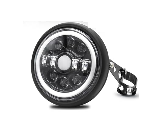 Phare LED pour moto 7 pouces avec boîtier complet et clignotants Type 2
