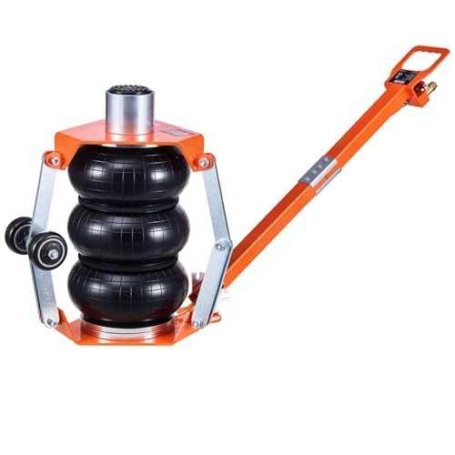 VEVOR Air Jack with Support Rod 3 Ton/6613 lbs Triple Bag Air Jack Lift Up to 18.5 inch with Heightened Column & Adjustable Handle 1-6 s Fast Lifting Pneumatic for Car SUV Pickup Truck