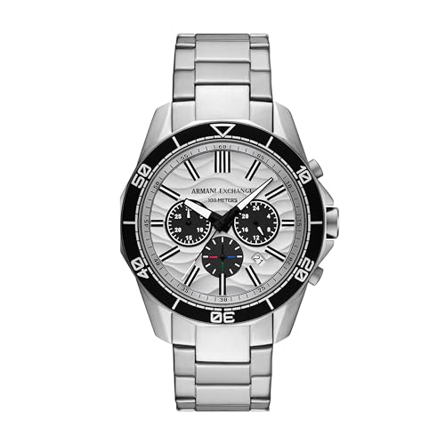 Image of Armani Exchange A|X Dive-Inspired Stainless Steel Watch for Men