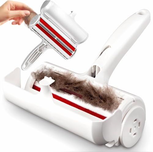 Image of Portable Pet Hair Remover Roller for Dogs & Cats – Reusable Fur Remover Brush for Furniture, Clothes, Sofas, Car Seats & Beds | Easy-to-Clean, Eco-Friendly, No Sticky Tapes Needed (Roller)