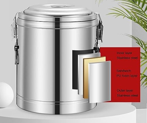20L Stainless Steel Insulated Beverage Dispenser with Tap - Durable Hot Water Urn for Catering, Tea & Coffee Serving - Portable Beverage Barrel for Events & Parties