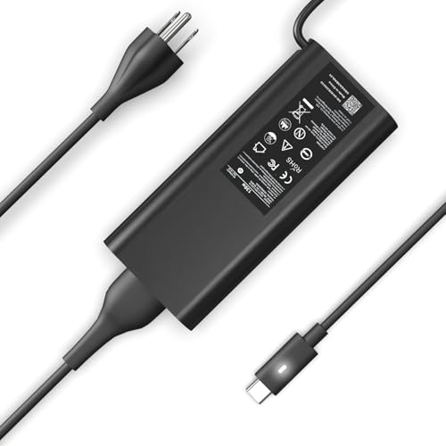Replacement for Dell 130W Laptop Charger USB C Computer XPS 15 17 9575 9500 9510 9520 9530 9700 9710 9720 9730 Precision 5470 5480 5550 5560 5570 3560 3570 3571 2in1 Latitude Type C Power Cord Adapter