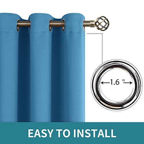 Bgment Blackout Curtains - Grommet Thermal Insulated Room Darkening Bedroom And Living Room Curtains, Set Of 2 Panels (52 X 108 Inch, Steel Blue) #TOP4