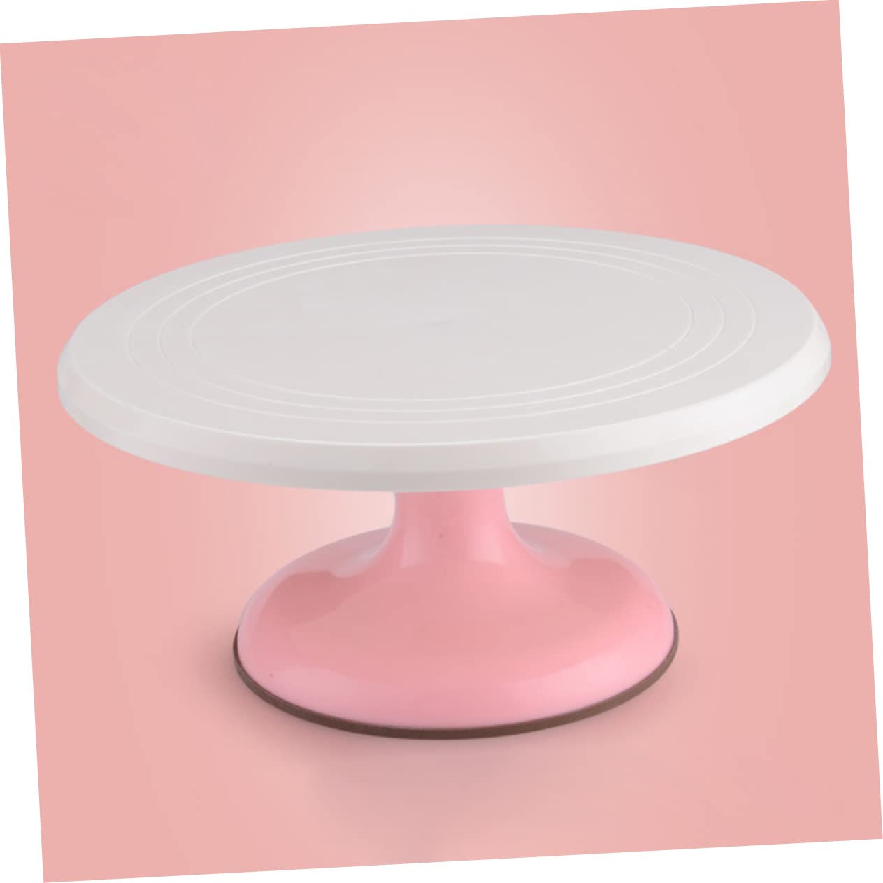 POPETPOP Plato Giratorio y Movimiento Suave Redondo para Tartas de Plástico Diseño Giratorio 360° Adecuado para Decoración de Pasteles en Casa y Repostería